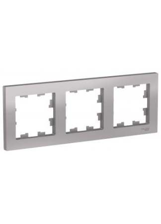 Рамка  AtlasDesign 3-пост. универ. (алюминий) т.м.Schneider Electric в Лиде - изображение Изображение: рамка  atlasdesign 3-пост. универ. (алюминий) т.м.schneider electric в Лиде