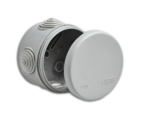 Коробка расп для о/п d=60мм,h=40мм.4 ввода (св.-серая)  в #REGION_NAME_DECLINE_PP# - изображение Изображение: коробка расп для о/п d=60мм,h=40мм.4 ввода (св.-серая)  в #REGION_NAME_DECLINE_PP#