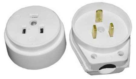 Разъем РШ-ВШ 32А 250В 2Р+РЕ ОУ (белый) TDM  в Лиде - изображение Изображение: разъем рш-вш 32а 250в 2р+ре оу (белый) tdm  в Лиде