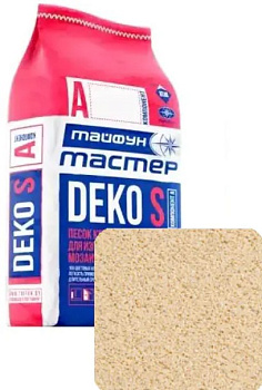 Картинка: песок кварцевый окраш. 0,2-0,8  песочный а5 "тайфун мастер" deko s (мешок 5,4кг) в Лиде