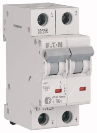 Выключатель авт.  HL-C6/2, 2P, 6A, хар-ка C, 4.5kA, 2M,  , тм.Eaton в Лиде - изображение Изображение: выключатель авт.  hl-c6/2, 2p, 6a, хар-ка c, 4.5ka, 2m,  , тм.eaton в Лиде