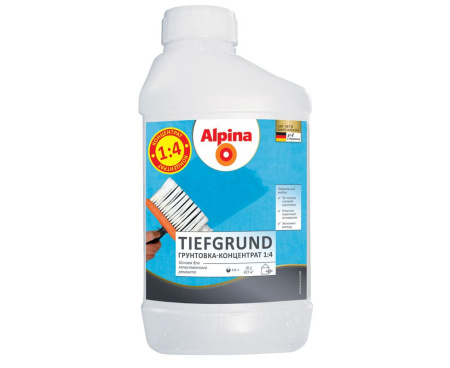 Изображение: грунтовка нв п 1 д alpina tiefgrund концентрат  1 л / 1,02 кг в Лиде