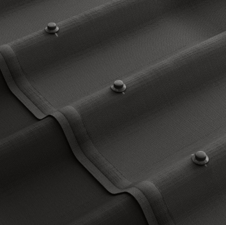 Изображение: лист кровельный onduline  черепица х5 sr-150 3d (графит),  1,95-0,96м  в Лиде