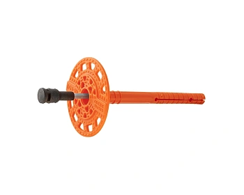 Картинка: дюбель тарельчатый 10х120 со стальным гвоздем с термоголовкой dti-10 (упак/350шт)  беларусь в Лиде