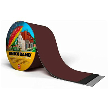 Картинка: лента герметизирующая  10смх3м самоклеящаяся nicoband (коричневая) в Лиде
