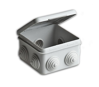 Коробка расп для о/п  80х80х50 мм,7 вводов (с отк.кр) (упак.90 шт) РФ в Лиде - картинка Картинка: коробка расп для о/п  80х80х50 мм,7 вводов (с отк.кр) (упак.90 шт) рф в Лиде